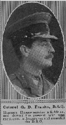 Colonel G.D. Franks DSO. (Source: The Sphere 23rd Nov 1918). Picture supplied by David Ashman Widecombe WW1: Colonel G.D. Franks DSO. (Source: The Sphere 23rd Nov 1918). Picture supplied by David Ashman