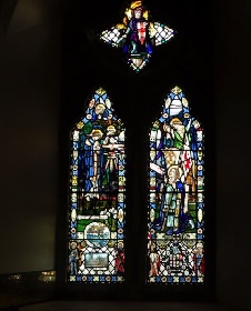 Leusdon Church Stained Glass Window Widecombe WW1: Leusdon Church Stained Glass Window